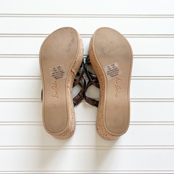 Sam Edelman Reana 3D Metallic Strappy Wedge Sandal - Picture 4 of 5